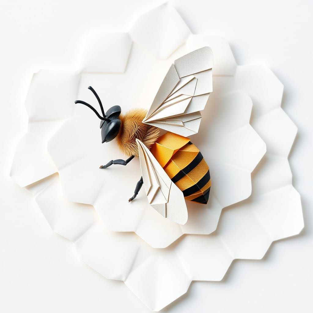 Origami Bee Papercraft Delight
