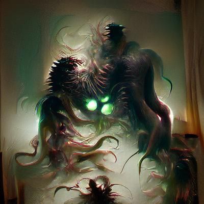 Sinister Lovecraftian Monster in Dark Fantasy Style
