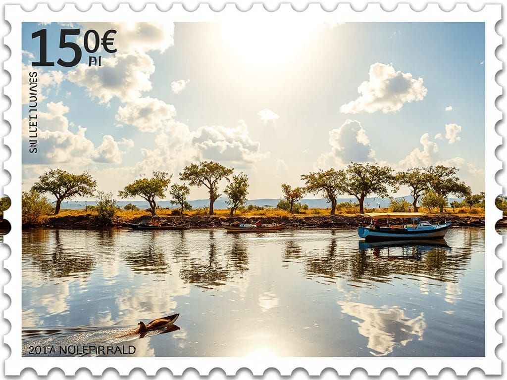 Nile river postage card