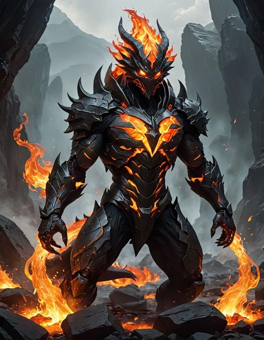 Impish Magma Mephits of Fire and Molten Rock