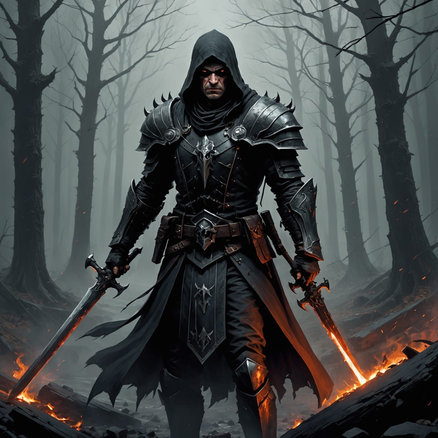 Dark Fantasy Landscape in Grimdark Style