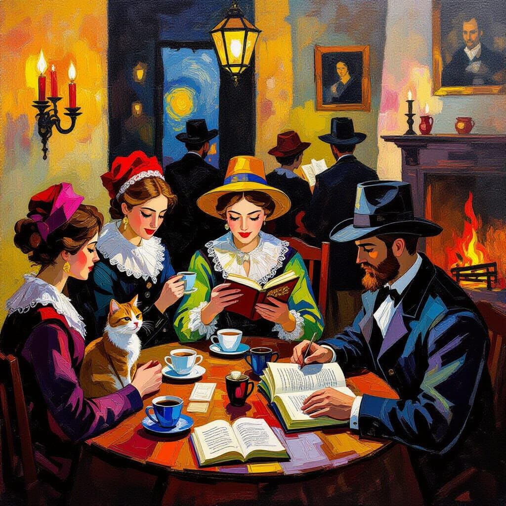 17th Century Scene: Cats, Coffee, and Ghost Books in Neo-Imp...