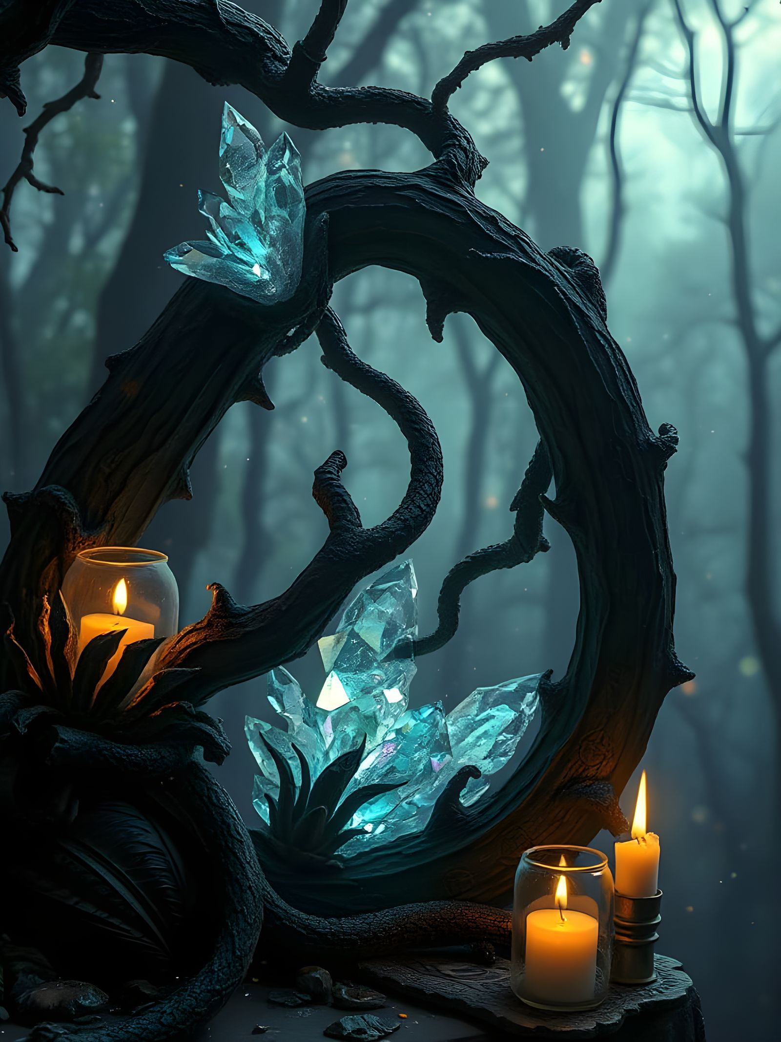 Crystals Bloom in Whimsigoth Twilight