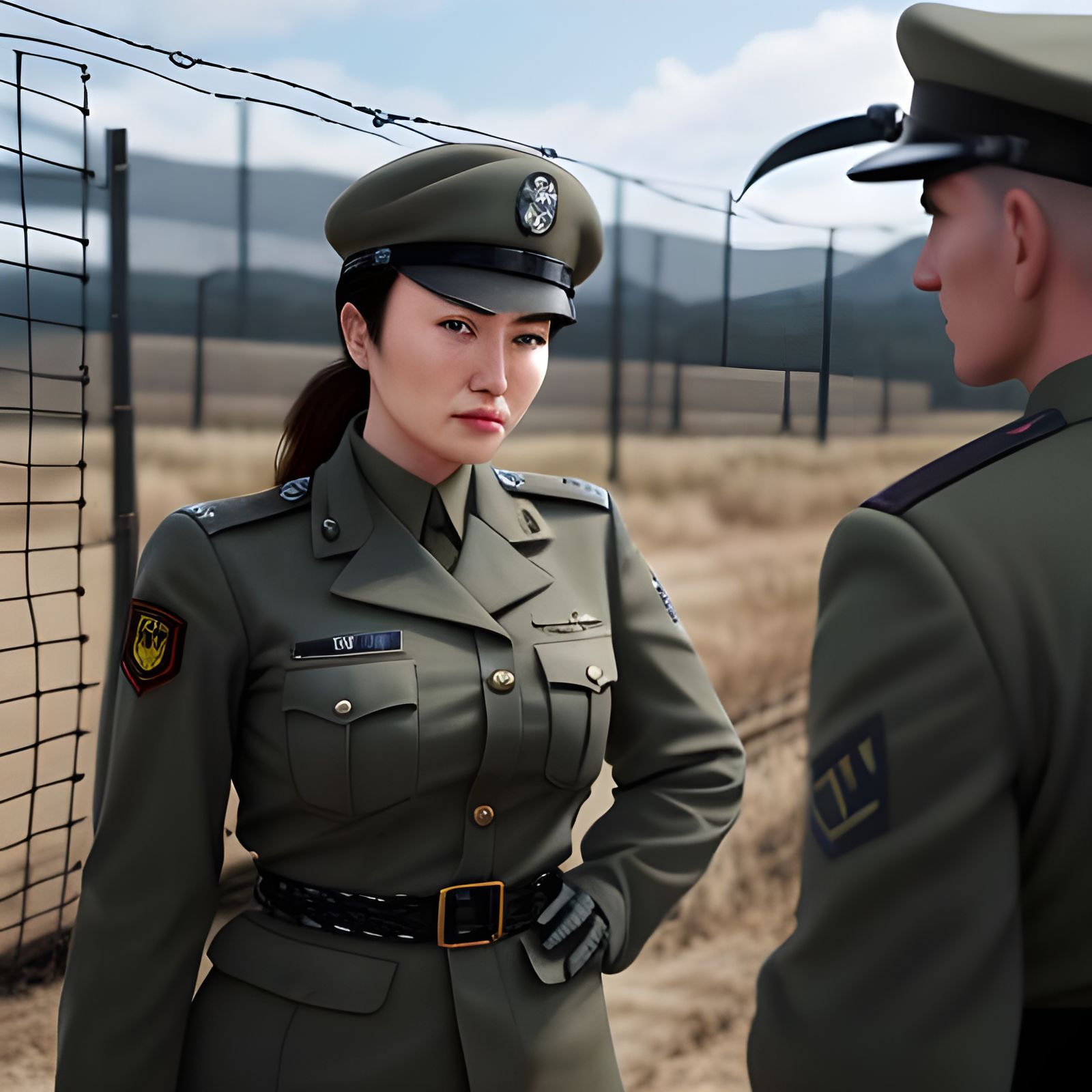 WWII Officer Mocks Prisoner: 8k Realistic Rendering