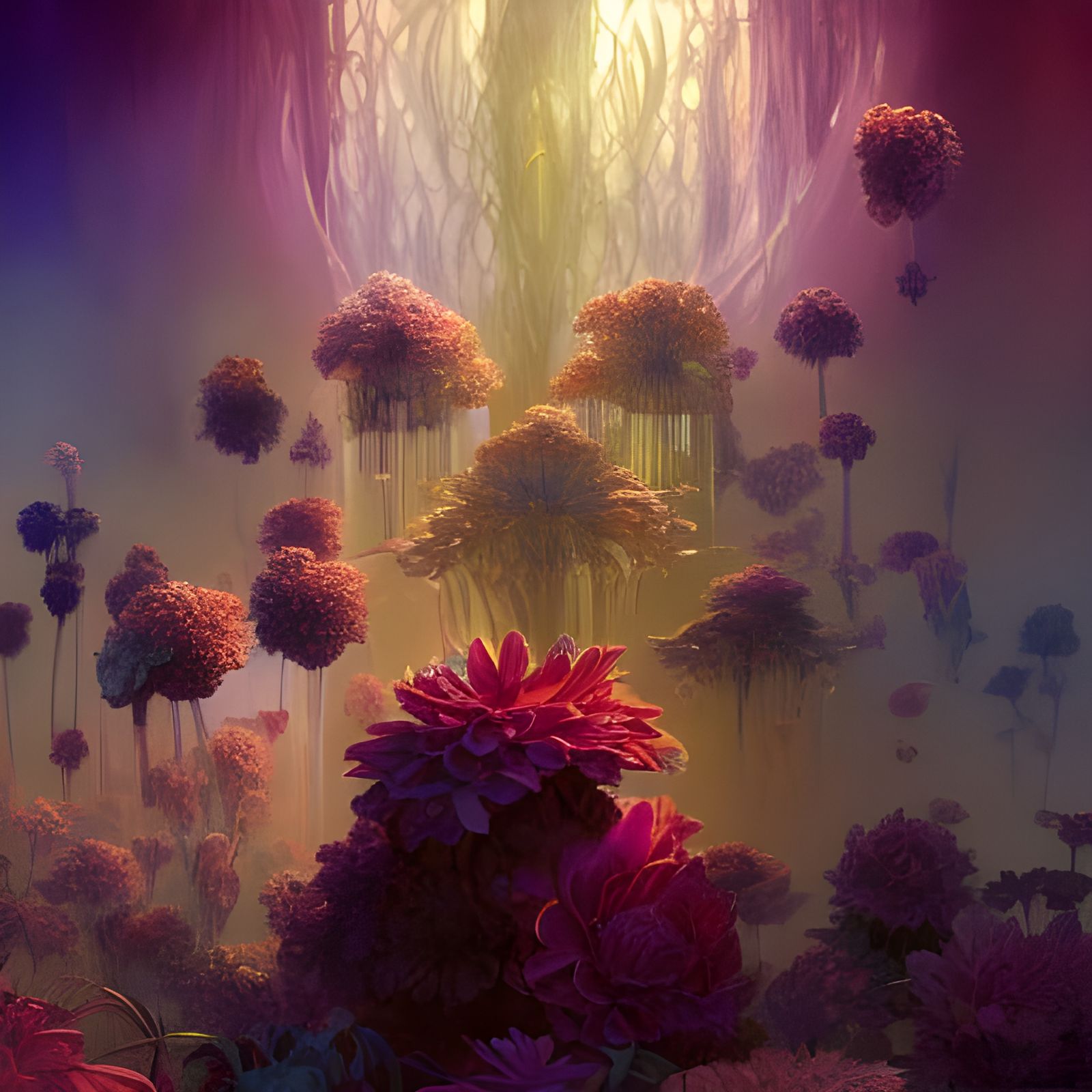 Fractal Crystal Mandelbulb Garden in Digital Art Style