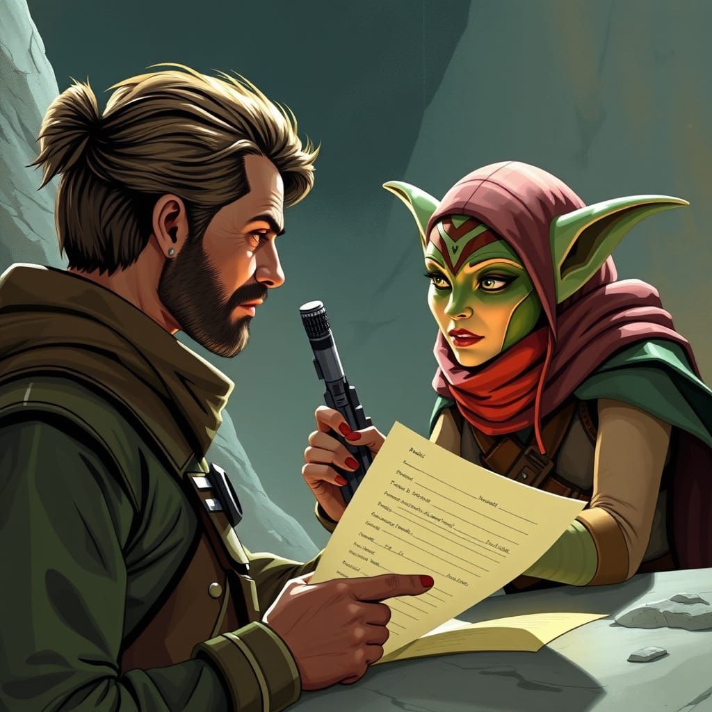 Spice Smuggler and Twilek Plot Bounty Hunter Plan