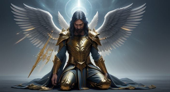 Archangel Michael in Heavenly Encounter
