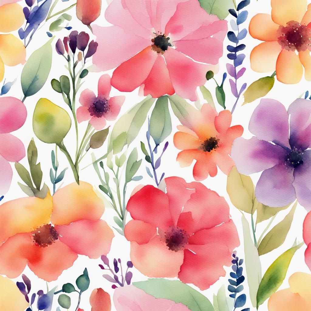 Delicate Watercolor Flower Collection