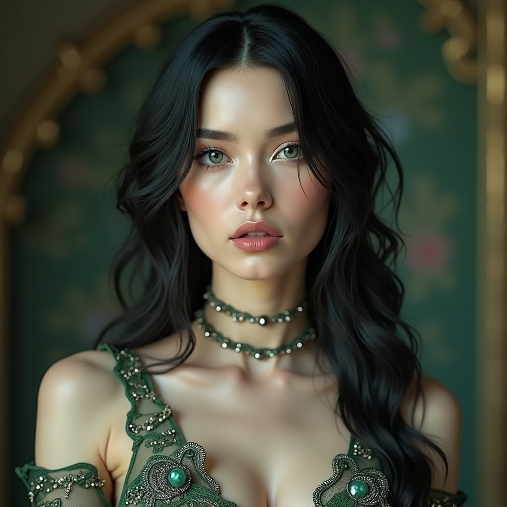 Ultra realistic and detailed picture a women her beauty is b...