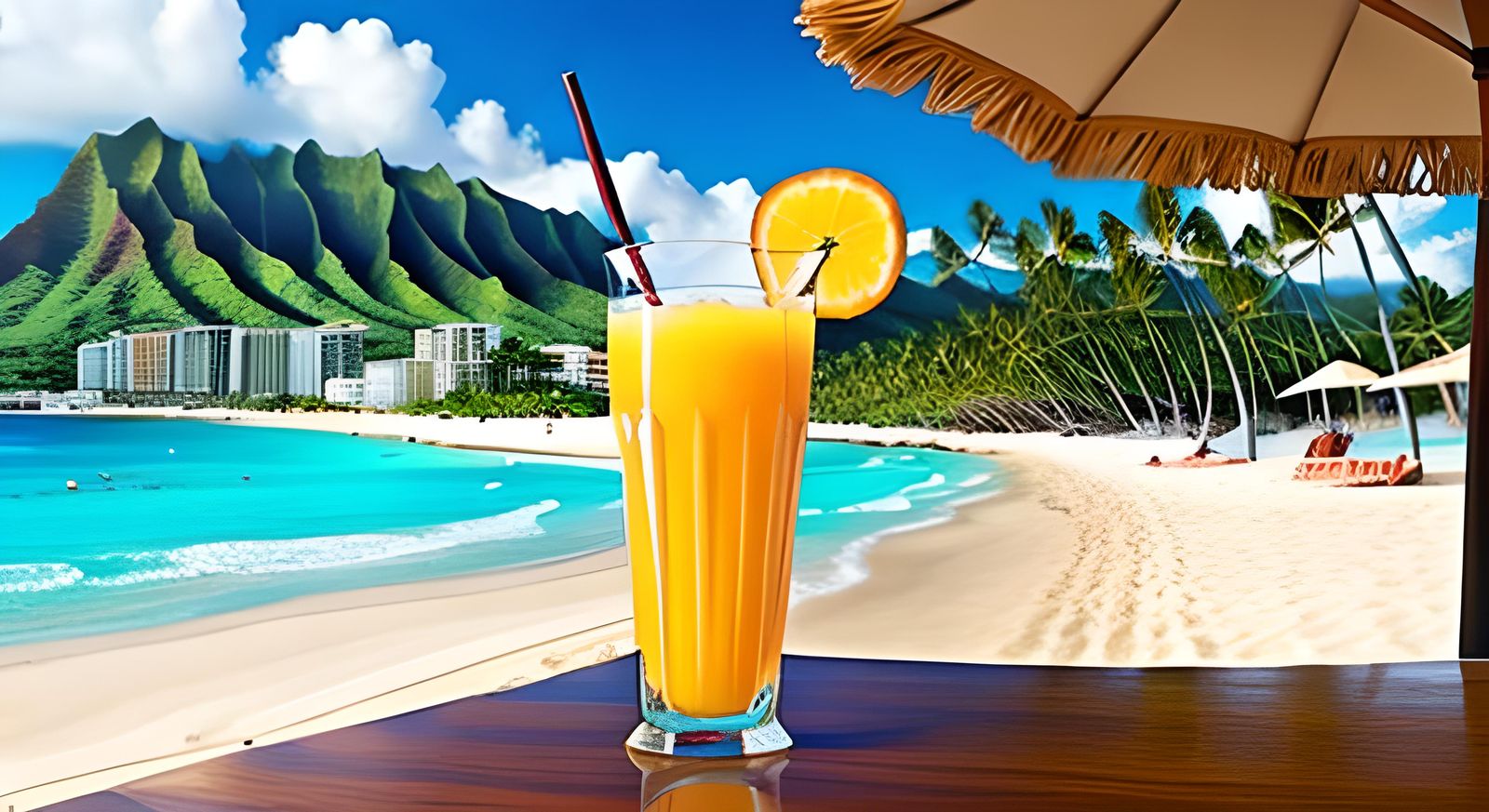 Oahu Beach Vacation with Orange Juice