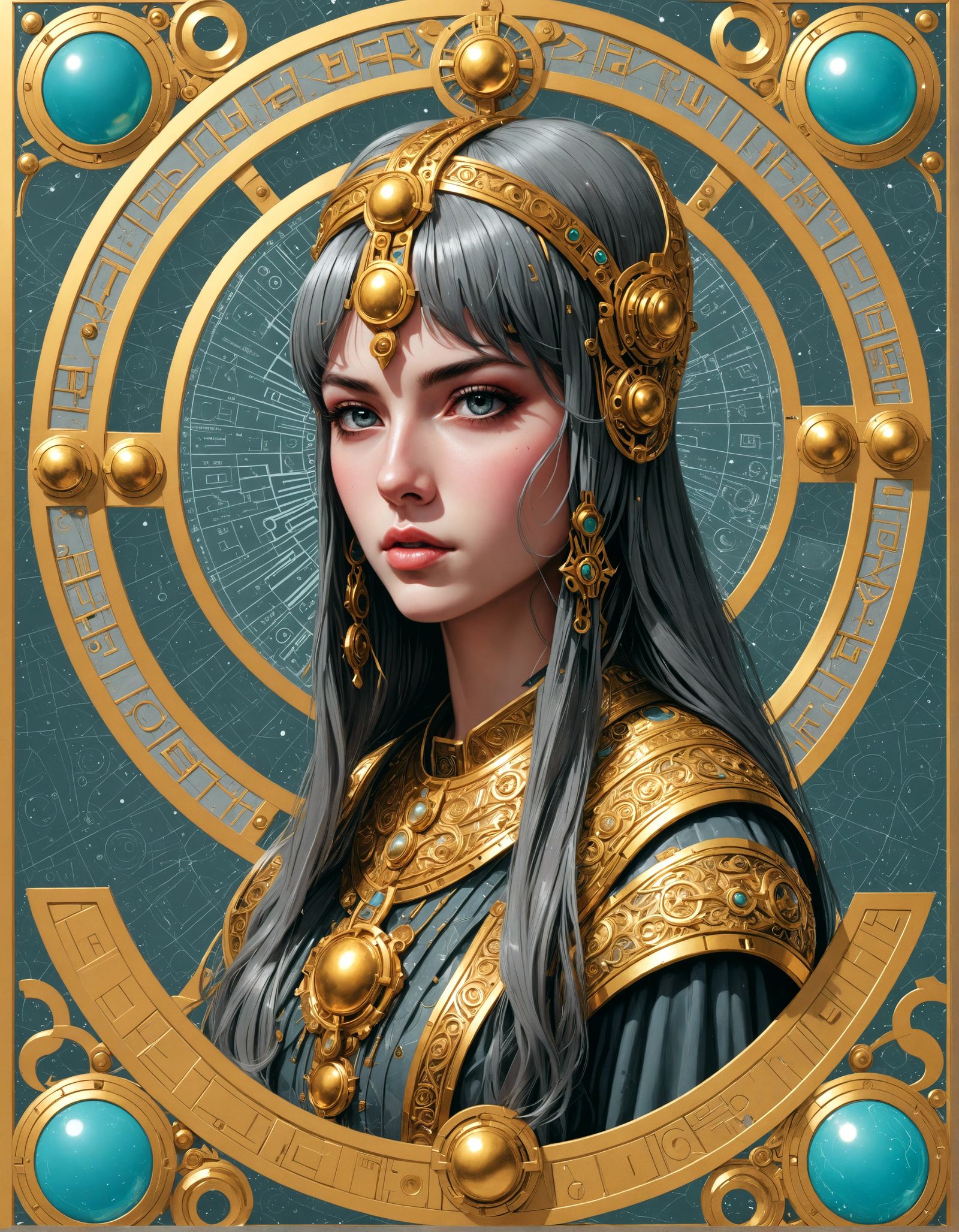 ISTJ 2w1 in Gray Byzantine Art Aesthetic