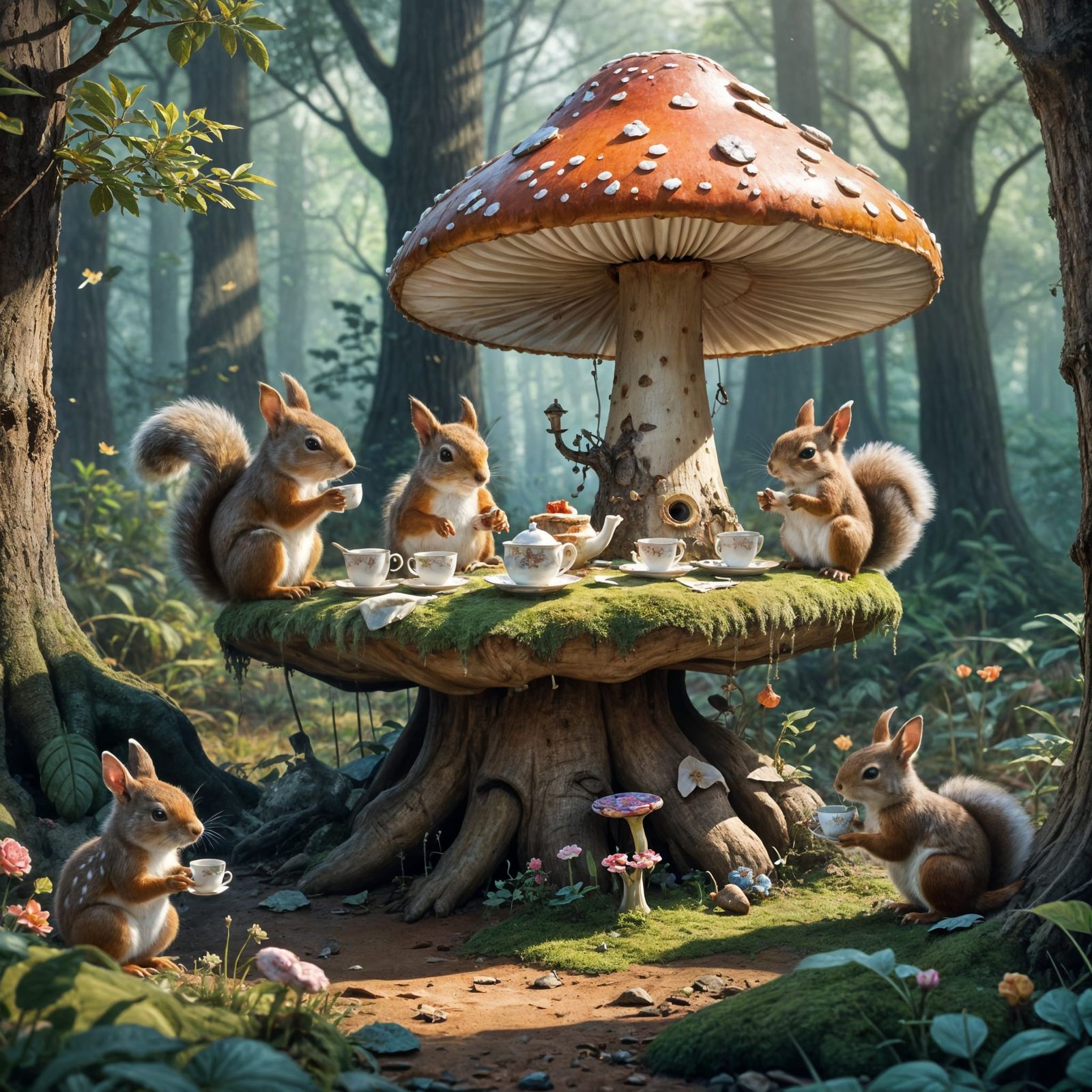 Enchanted Forest Tea Party: Watercolor Fantasy