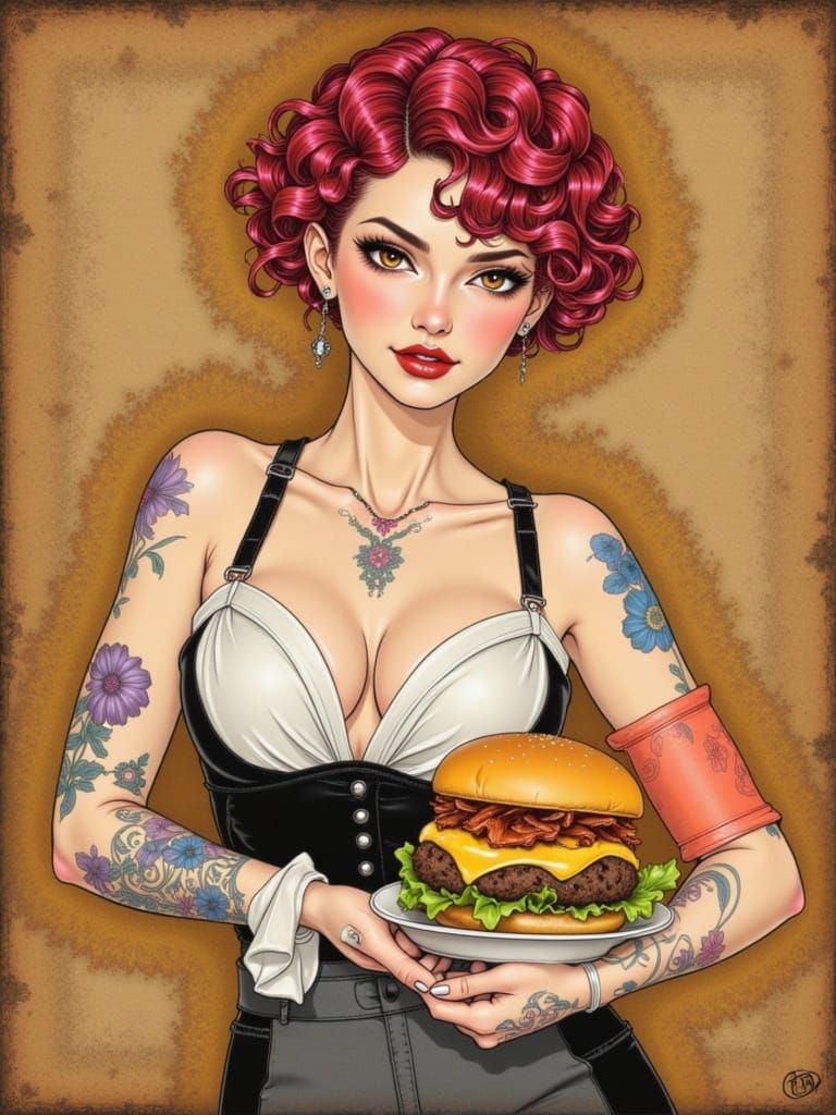 beautiful young waitress II