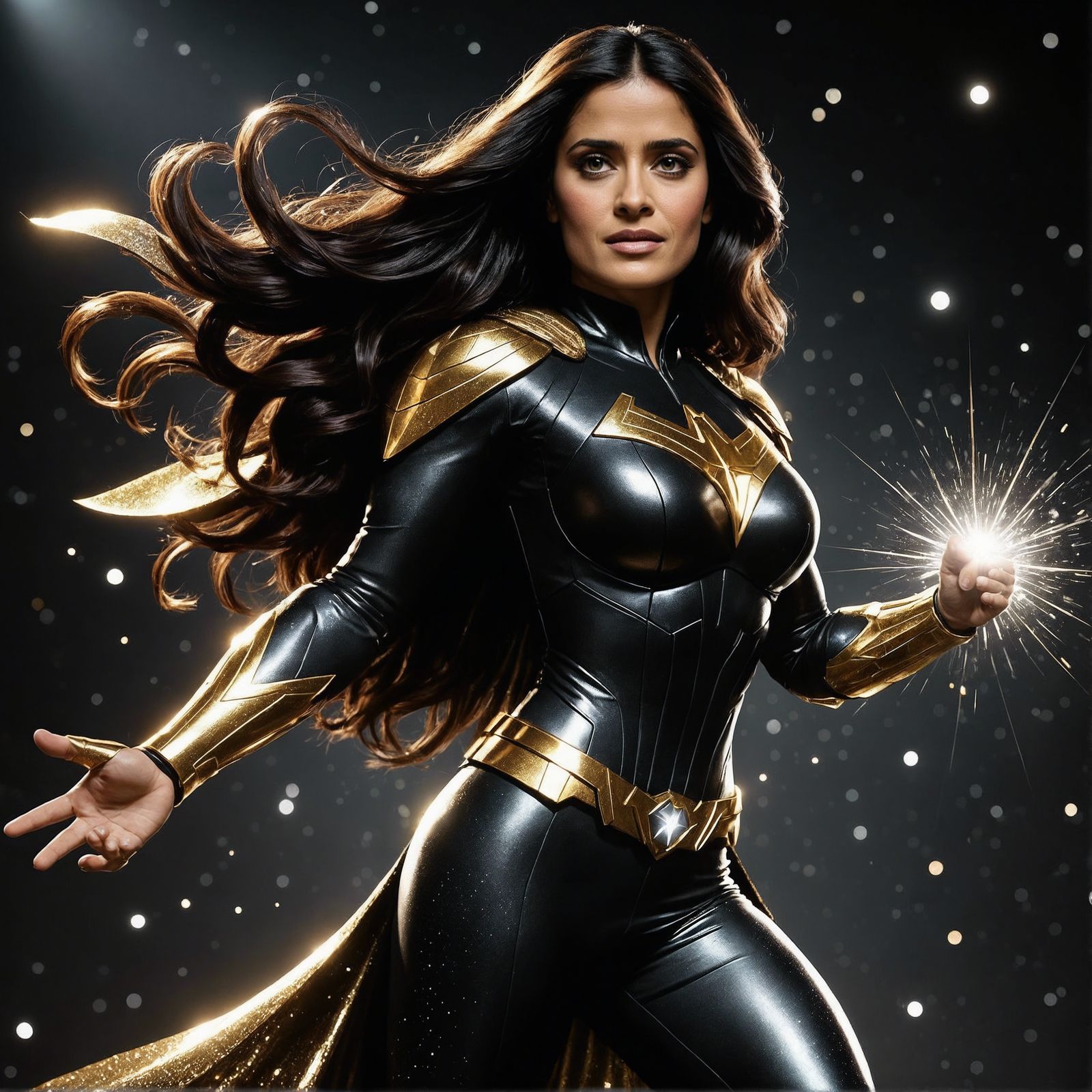 CGI Cartoon: Young Salma Hayek as Superhero