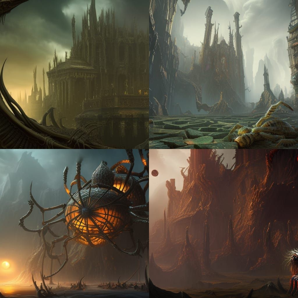 Arachne Detailed Matte Painting in Unreal Engine