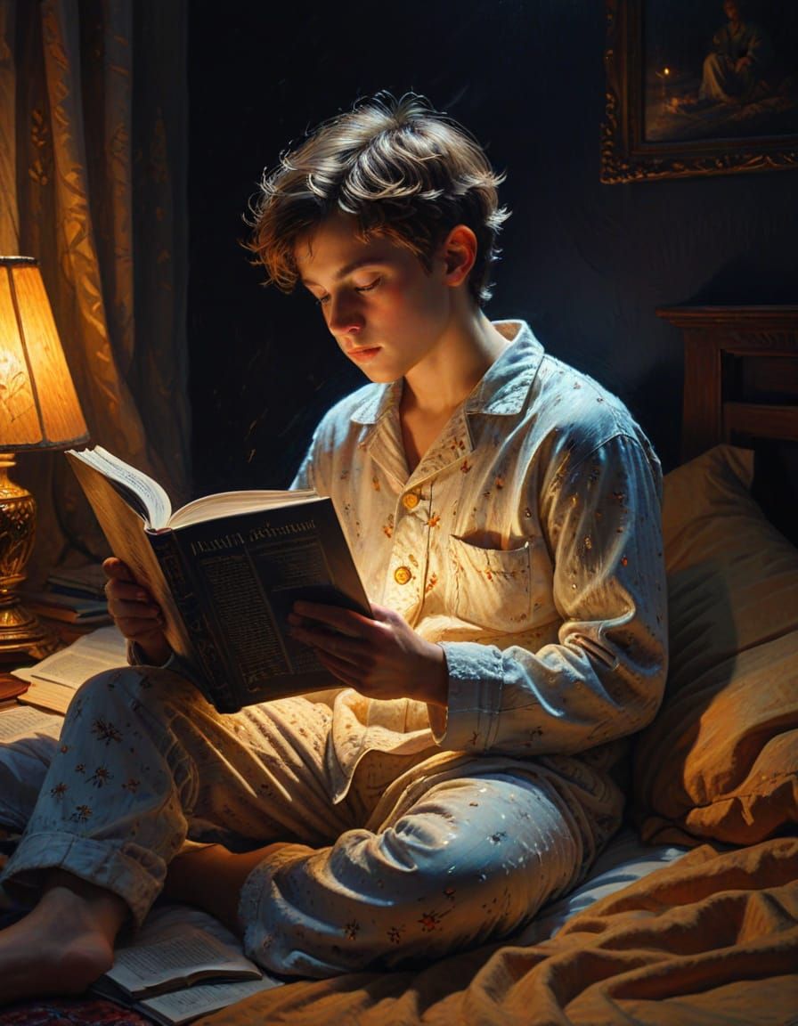 Expressive Boy in Intimate Oil Painting