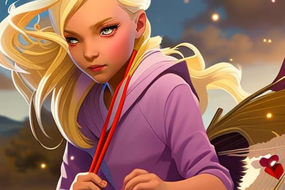 beautiful child model making valentine cards