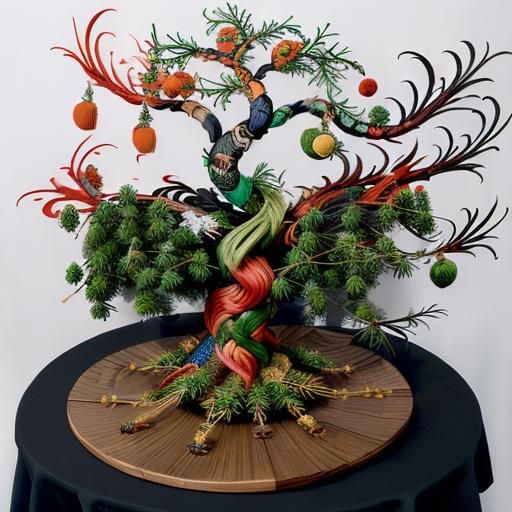 Yggdrasil: A Surreal Digital Illustration of Nature