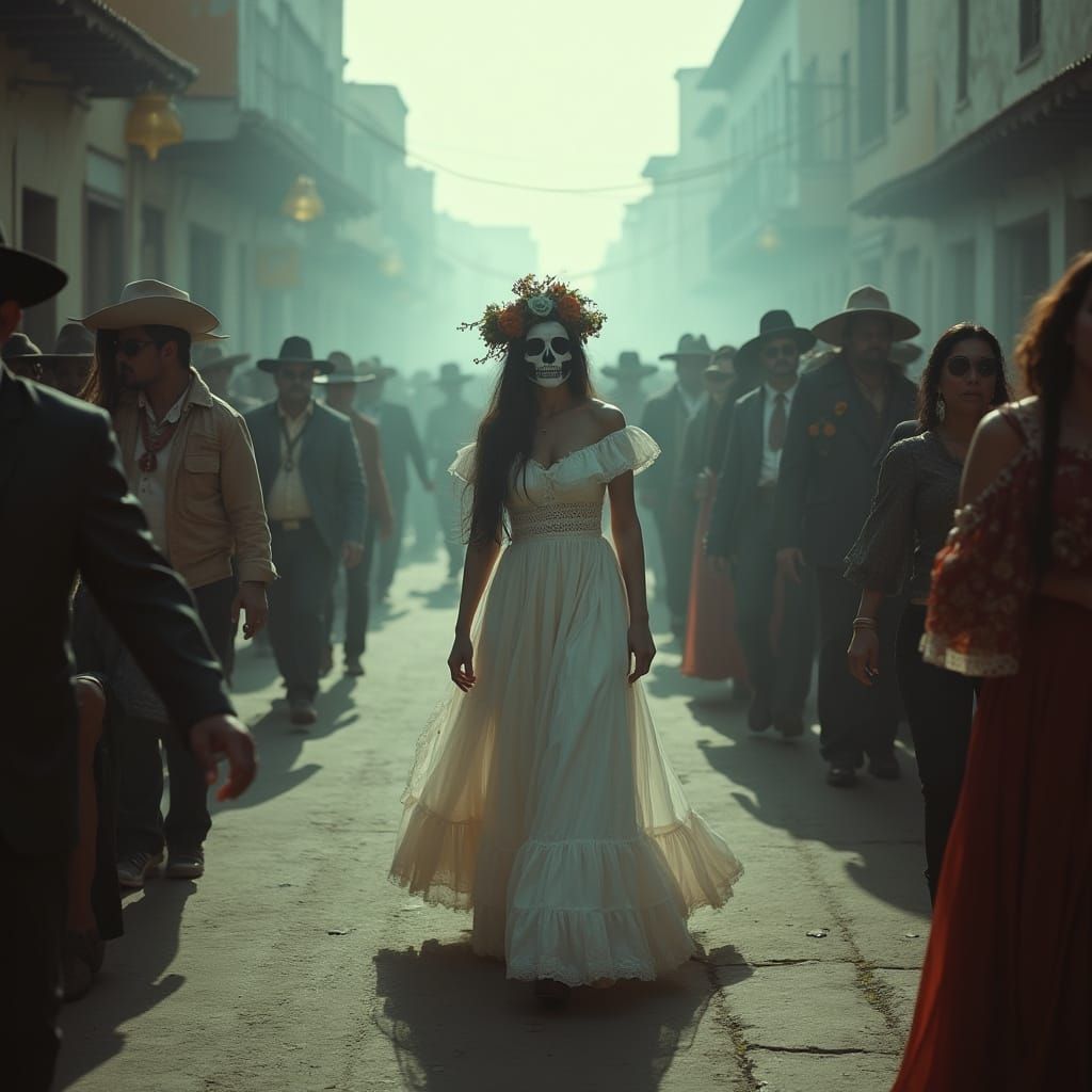 Day of the Dead Parade: Cinematic Film Still