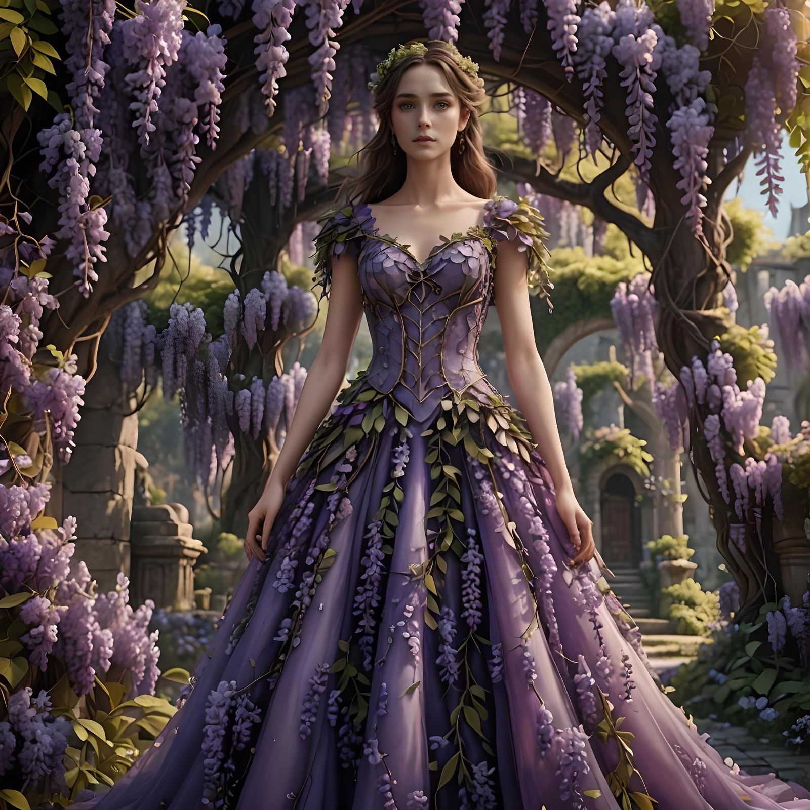Wisteria Dress: Fantasy Concept Art