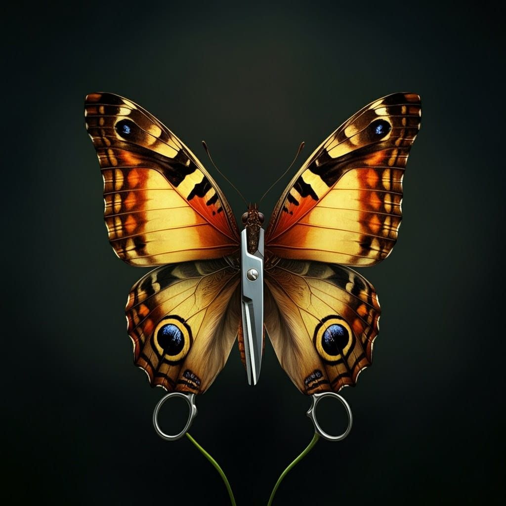 A Butterfly Scissors Hybrid in Vibrant Detail