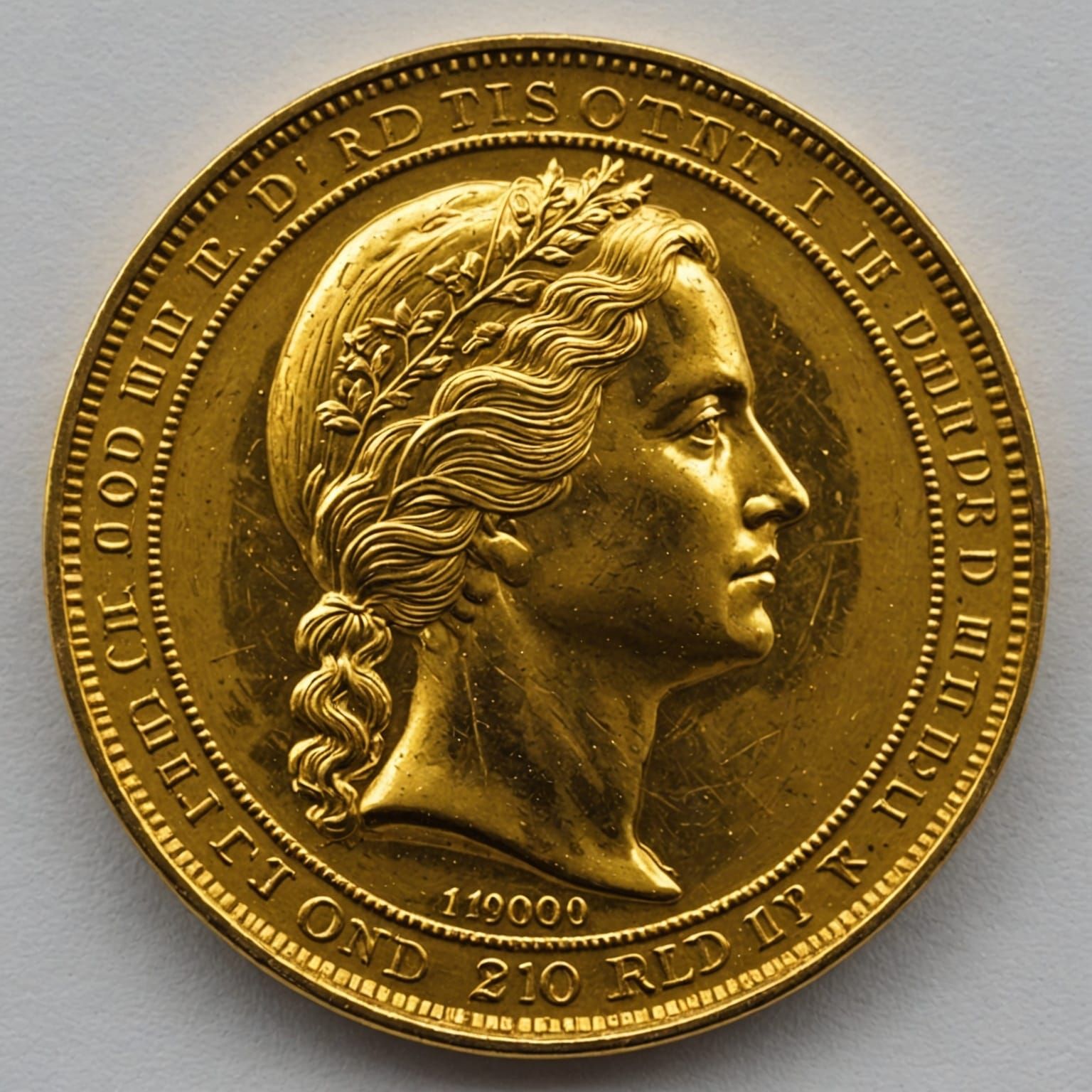 Vintage Gold Dye Cut Coin from 1900