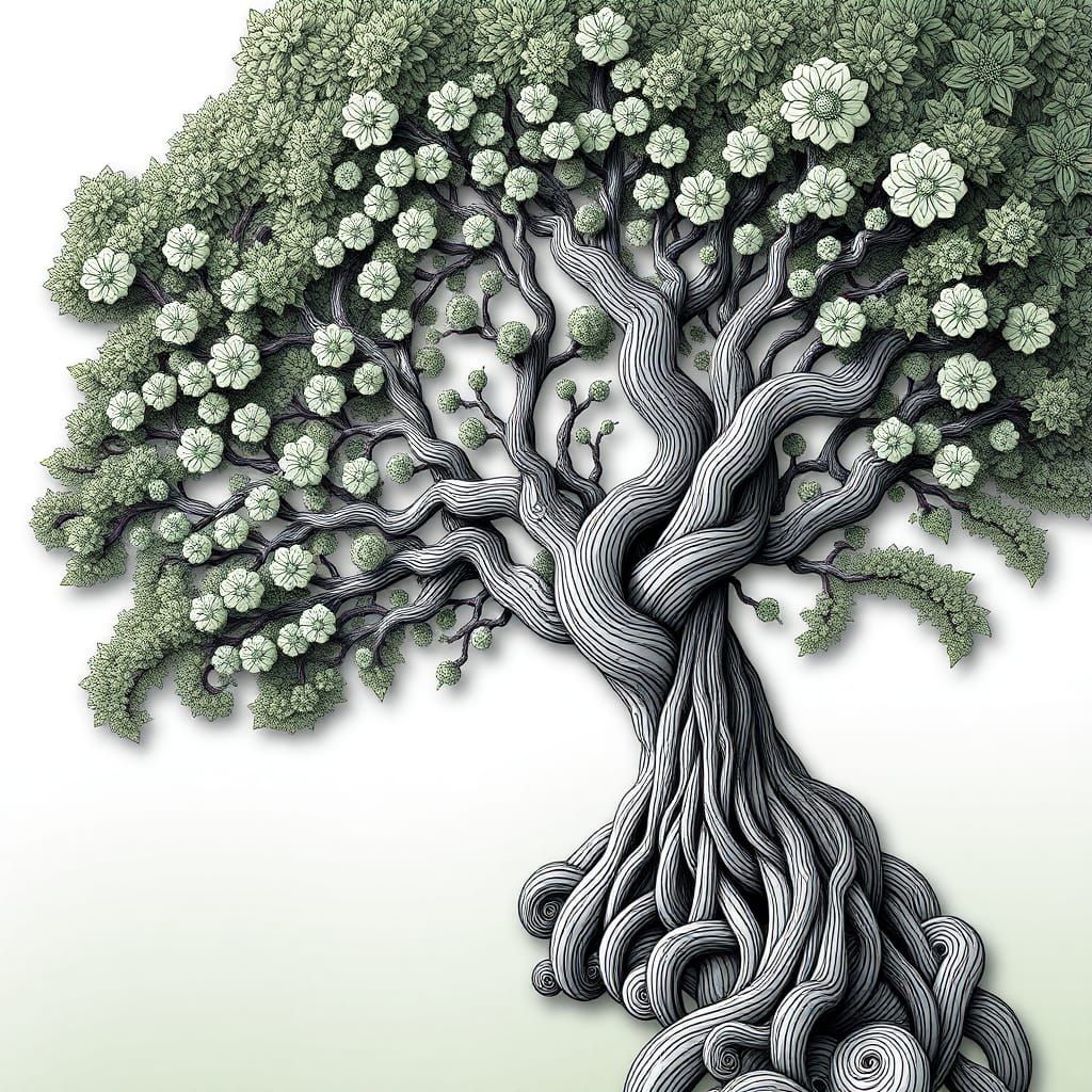 Detailed Tree of Life Coloring Page