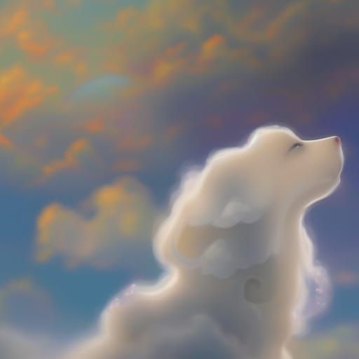 Ethereal Cloud Animal in Divine Light