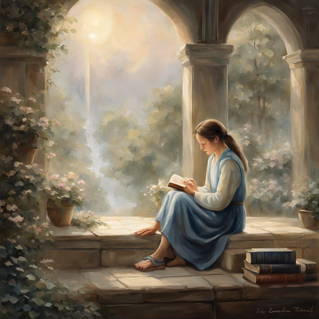 Contemplative Woman Seeking Guidance in Soft Light