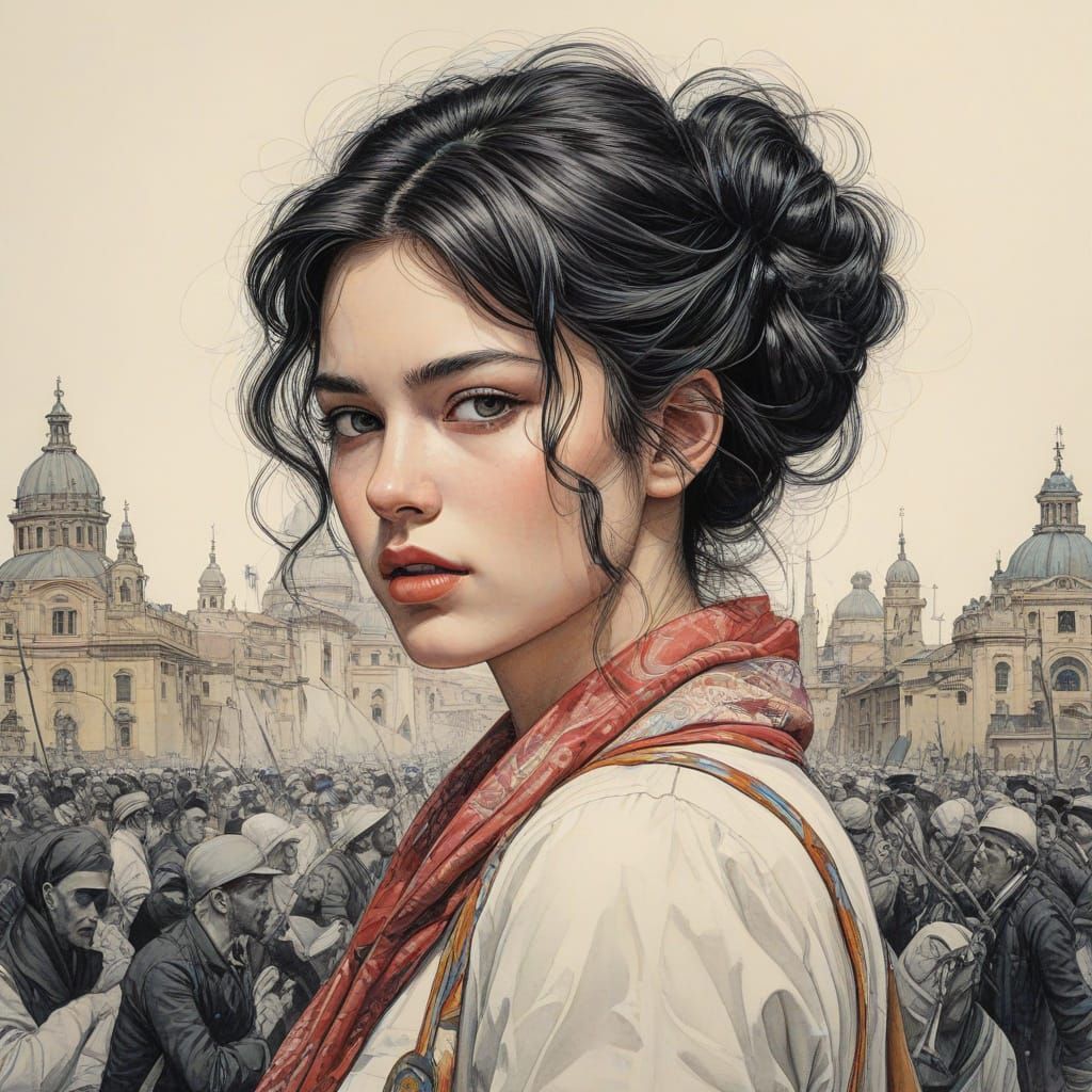 Revolutionary Art in Vibrant Watercolour & Ink