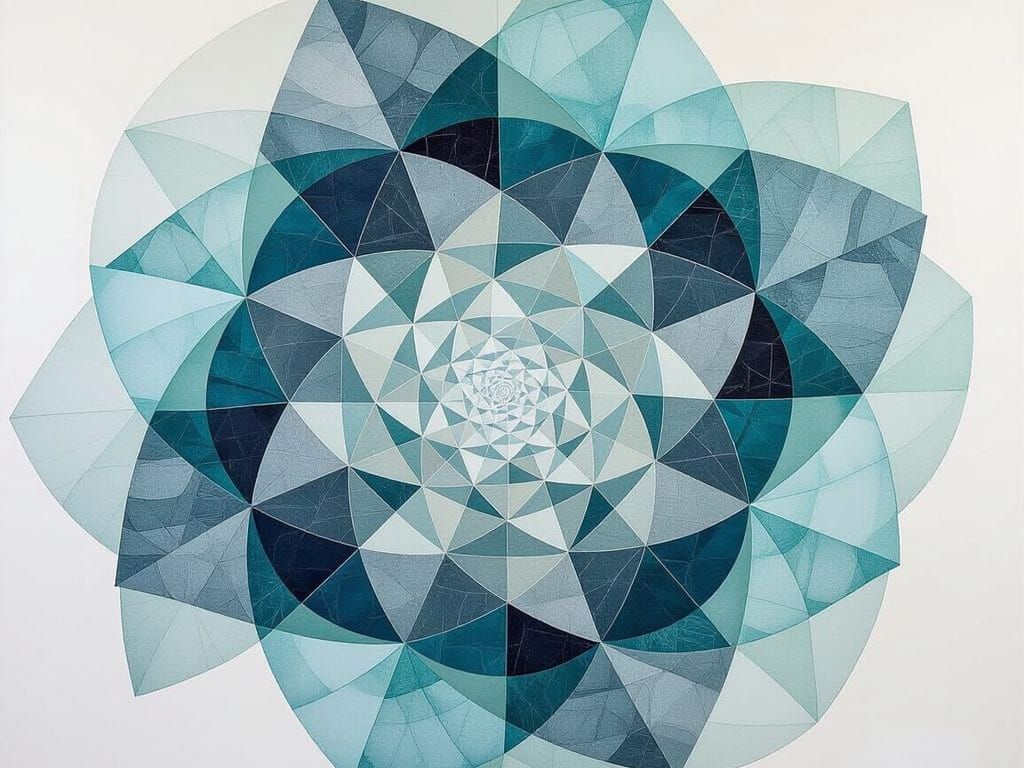 Breaking Geometry Petri Effect Silverpoint Resin Acrylic