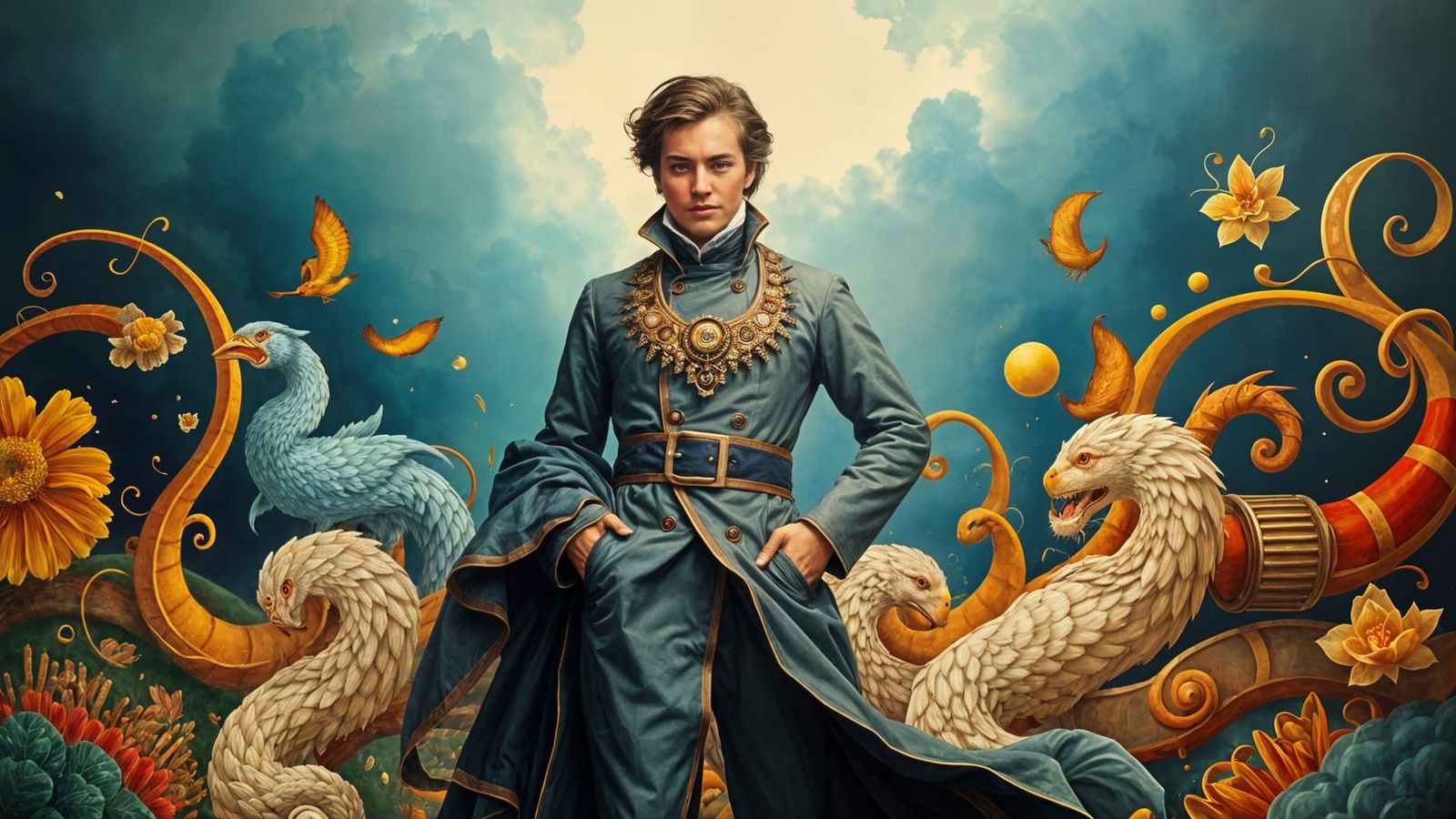 Poetic Text Illustration in Epic Impressionist Style