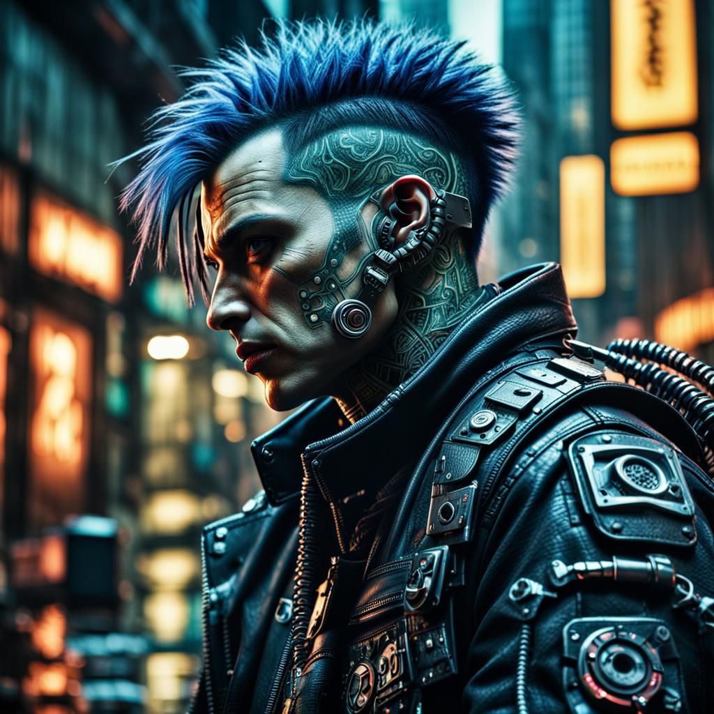 Hyperrealistic Cyberpunk Scene in High Definition