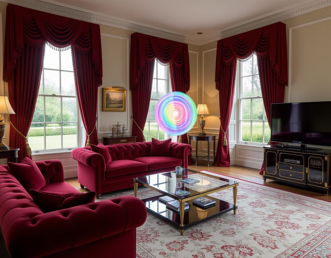 Mystical Rainbow Orb in English Mansion