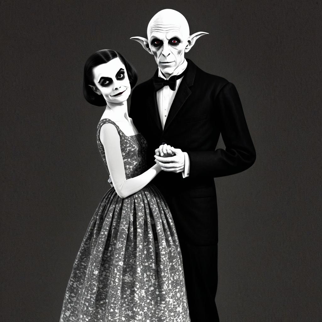 Nosferatu Attends 1960s Prom in Dress Suit