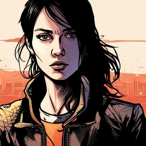 Cyberpunk Rogue Portrait in Comic Illustration Style