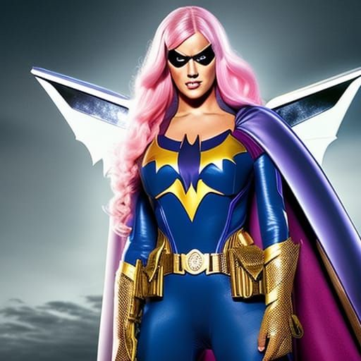 Katy Perry as Batgirl Angel: Hyperrealistic Detail