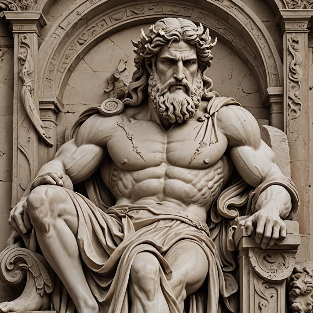 Zelos, God of Rivalry, Rests After Battle