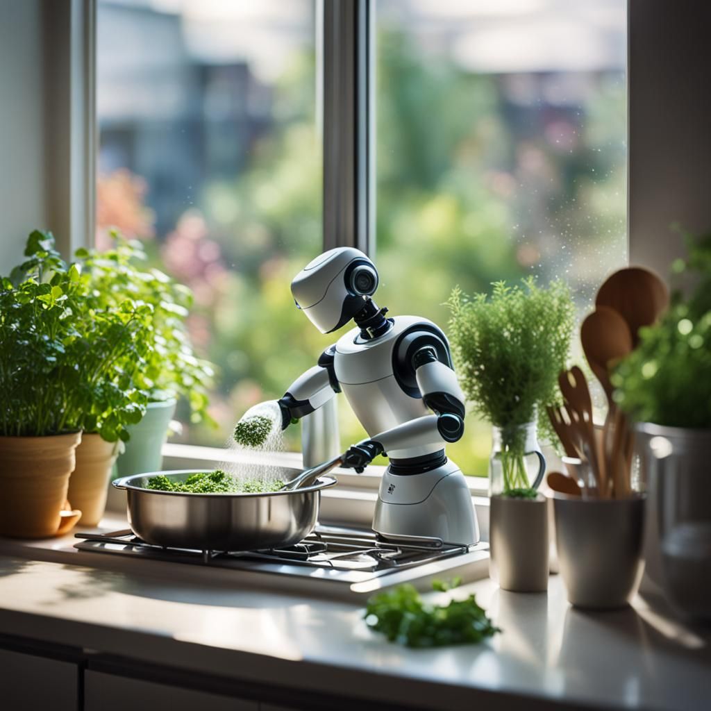 AI Robot Does Dishes: Professional Photography