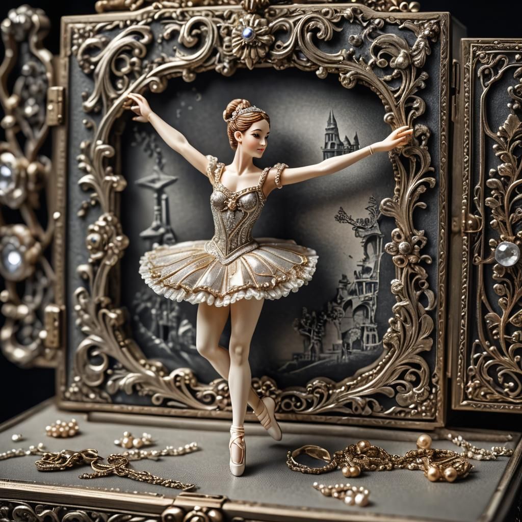 Hyperrealistic Ballerina Jewelry Box in High Definition