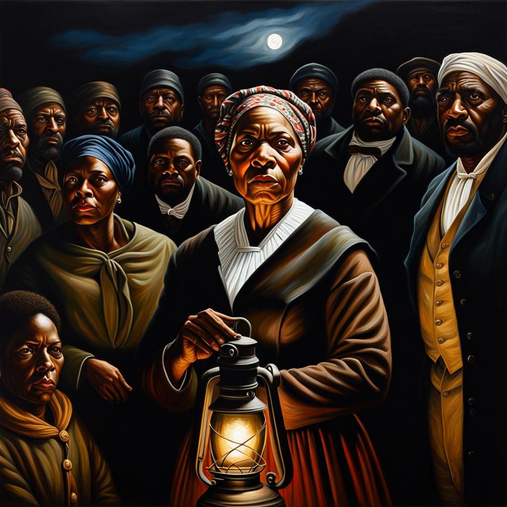 Harriet Tubman Guiding People to Freedom