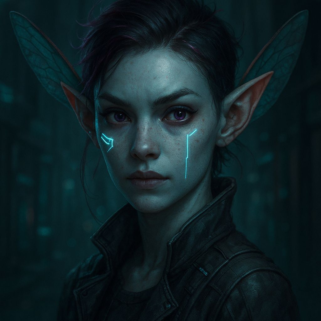 Cyberpunk Pixie Portrait