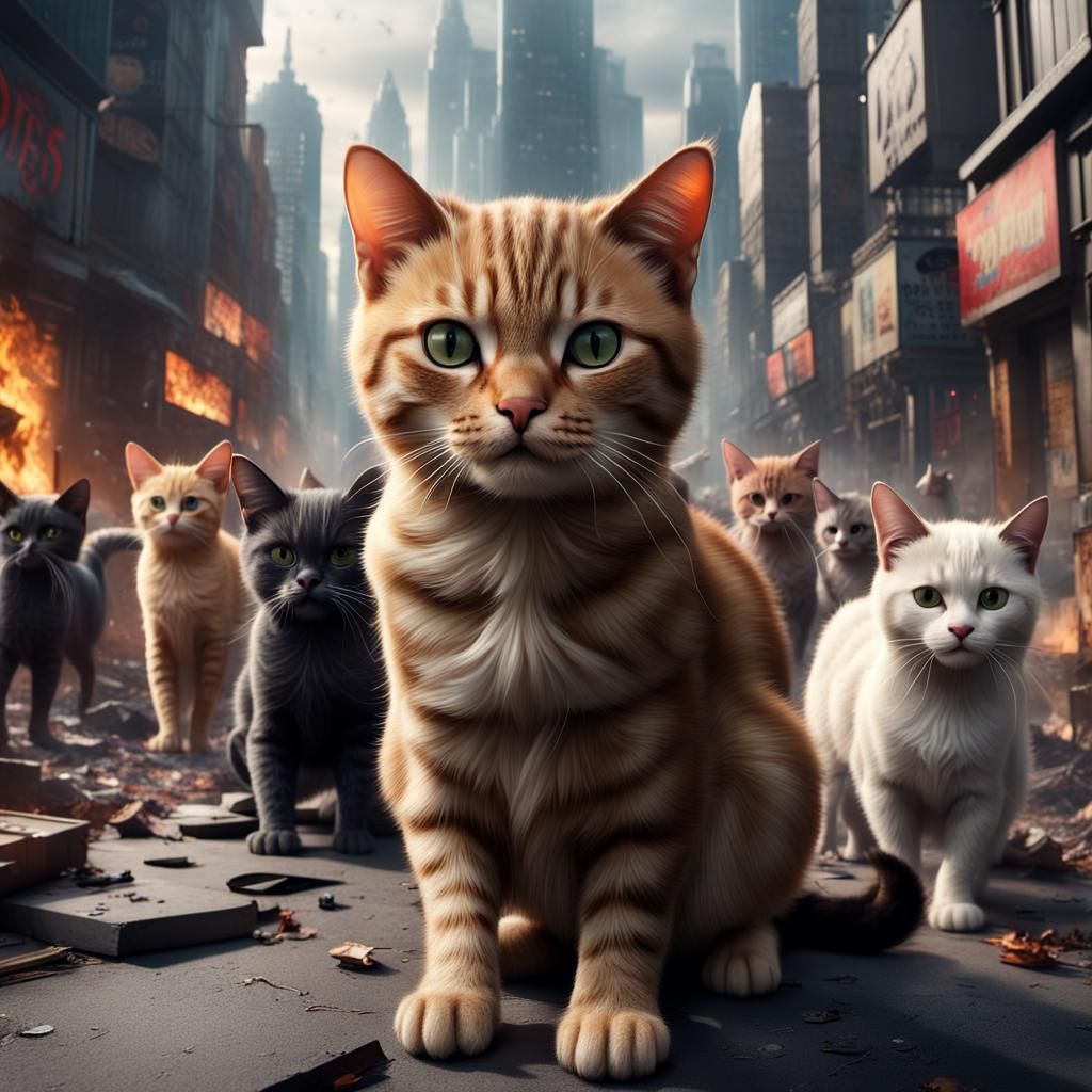 Cats Rise Up: World Domination in 8k