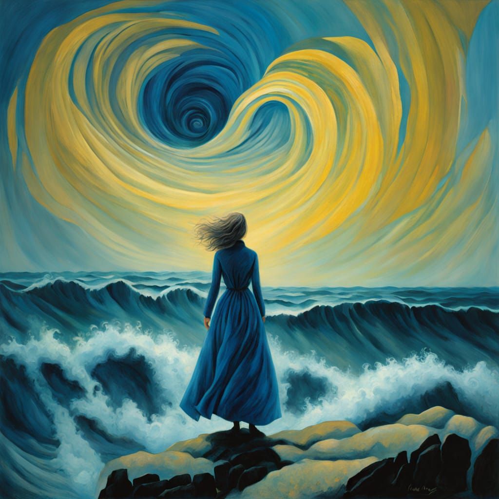 Wild ocean of mixed emotions