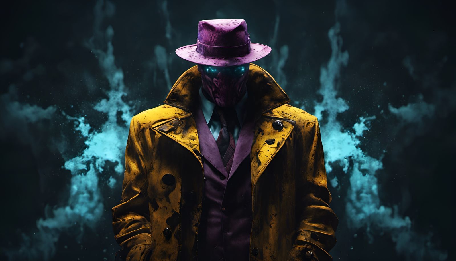Rorschach Portrait in Detailed Matte Painting Style