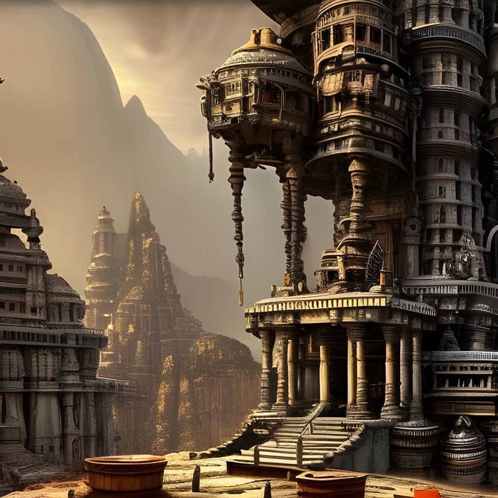 Machinarium Temple: Epic Digital Matte Painting