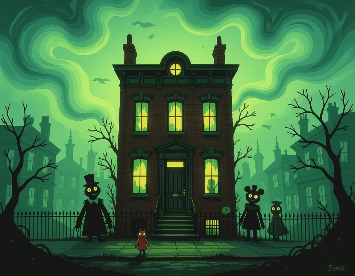 Surreal Sesame Street Landscape in Beksinski & Gammell Style