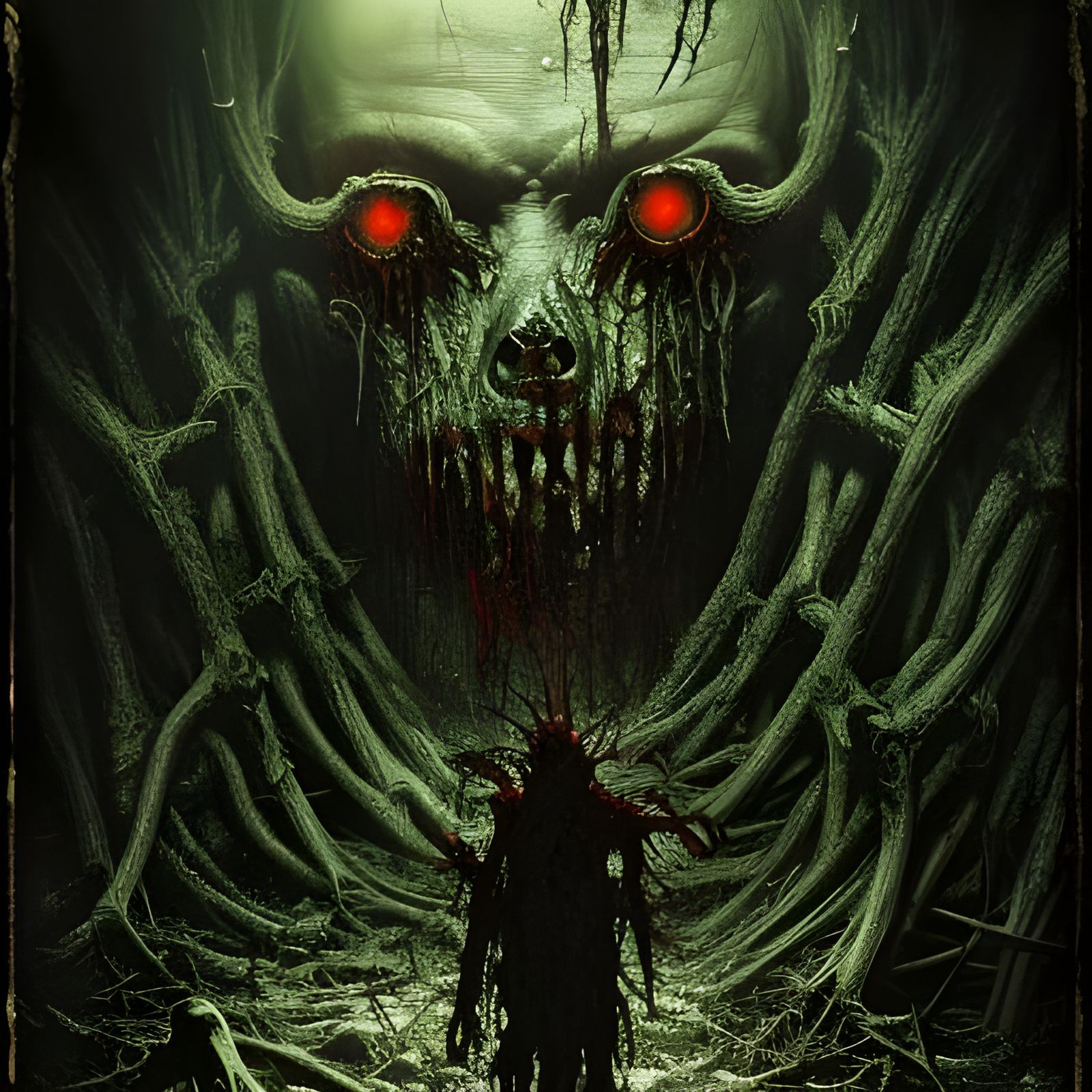 Rotting Undead Demon in Hyperdetailed Horror Style