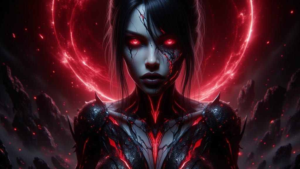 Albino Vampire Warrior in Gothic Armor