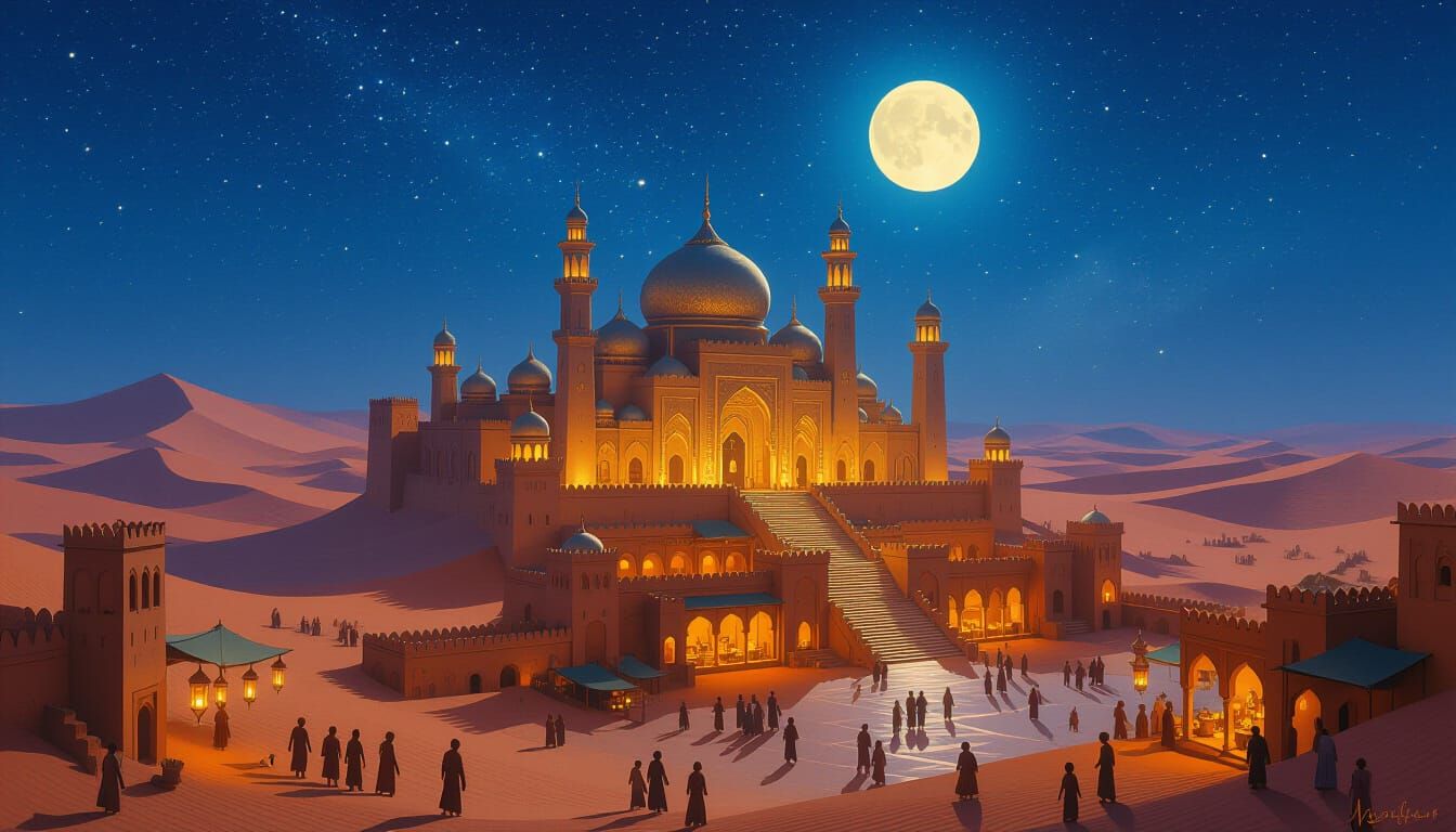 One Thousand and One Nights Digital Matte Painting